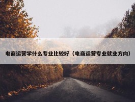 电商运营学什么专业比较好（电商运营专业就业方向）