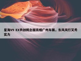 星海V9 EX共创概念版亮相广州车展，东风风行又秀实力