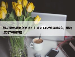 镜花灵VS银角怎么选？幻唐志145六技能新宠，服战法宠T0级存在