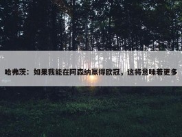 哈弗茨：如果我能在阿森纳赢得欧冠，这将意味着更多