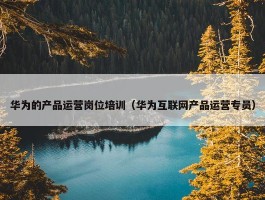 华为的产品运营岗位培训（华为互联网产品运营专员）