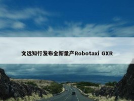 文远知行发布全新量产Robotaxi GXR