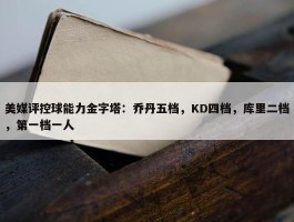 美媒评控球能力金字塔：乔丹五档，KD四档，库里二档，第一档一人