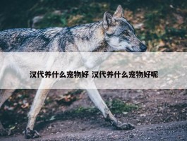 汉代养什么宠物好 汉代养什么宠物好呢