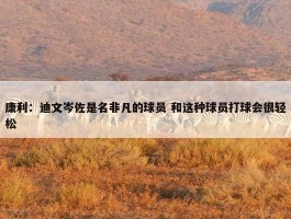 康利：迪文岑佐是名非凡的球员 和这种球员打球会很轻松