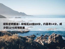 绿军逆转掘金！双探花20投20分，约基奇14分，威少砍12+8完爆默里