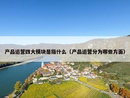 产品运营四大模块是指什么（产品运营分为哪些方面）