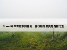 Scout中单奇招拿到胜利，塞拉斯加里奥是自信之选