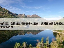 帕尔默：在英格兰打替补令人沮丧；欧洲杯决赛上场前就觉得能进球