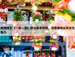 央视综艺《一笑一周》探访南丰戏楼，深度展现山东文化魅力