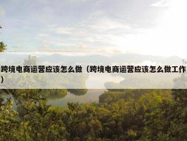 跨境电商运营应该怎么做（跨境电商运营应该怎么做工作）