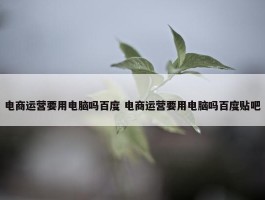 电商运营要用电脑吗百度 电商运营要用电脑吗百度贴吧