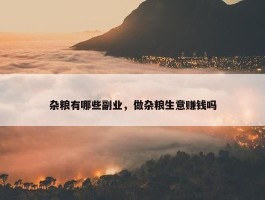 杂粮有哪些副业，做杂粮生意赚钱吗