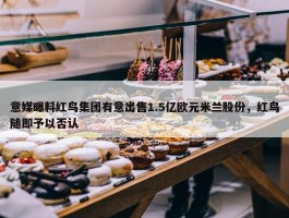 意媒曝料红鸟集团有意出售1.5亿欧元米兰股份，红鸟随即予以否认