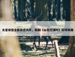 女星宋佳全新杂志大片，新剧《山花烂漫时》好评如潮