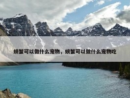 螃蟹可以做什么宠物，螃蟹可以做什么宠物吃