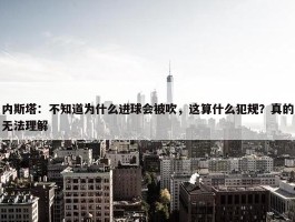 内斯塔：不知道为什么进球会被吹，这算什么犯规？真的无法理解