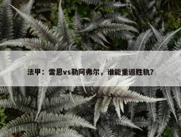 法甲：雷恩vs勒阿弗尔，谁能重返胜轨？