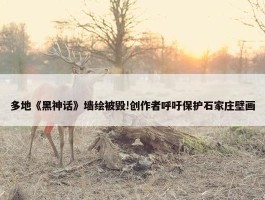 多地《黑神话》墙绘被毁!创作者呼吁保护石家庄壁画