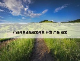 产品开发还是运营开发 开发 产品 运营