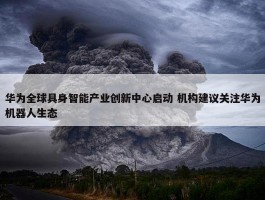 华为全球具身智能产业创新中心启动 机构建议关注华为机器人生态