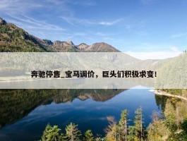 奔驰停售_宝马调价，巨头们积极求变！