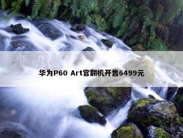 华为P60 Art官翻机开售6499元