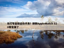 吊打专业级运动手表？聊聊AppleWatch S10哪变强了