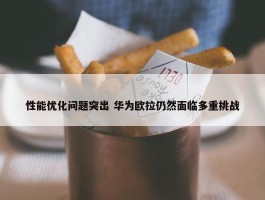 性能优化问题突出 华为欧拉仍然面临多重挑战