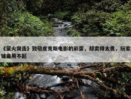 《萤火突击》致敬皮克斯电影的彩蛋，却卖得太贵，玩家铺遍用不起