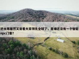 逆水寒居然又背着大家领先全球了，是谁还没有一个智能npc门客？