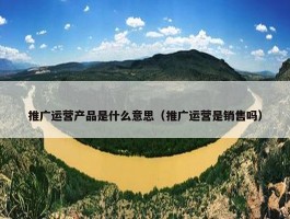 推广运营产品是什么意思（推广运营是销售吗）