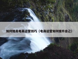 如何提高电商运营技巧（电商运营如何提升自己）