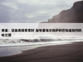 希曼：廷伯表现非常好 加布里埃尔和萨利巴知道如何防哈兰德