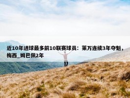 近10年进球最多前10联赛球员：莱万连续3年夺魁，梅西_姆巴佩2年