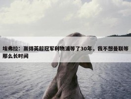 埃弗拉：赢得英超冠军利物浦等了30年，我不想曼联等那么长时间