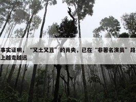 事实证明，“又土又丑”的肖央，已在“非著名演员”路上越走越远