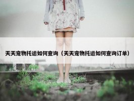 天天宠物托运如何查询（天天宠物托运如何查询订单）