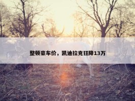 整顿豪车价，凯迪拉克狂降13万