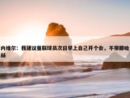 内维尔：我建议曼联球员次日早上自己开个会，不带滕哈赫