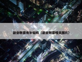 副业刚需有补贴吗（副业刚需相关图片）