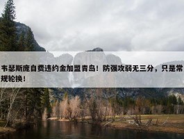 韦瑟斯庞自费违约金加盟青岛！防强攻弱无三分，只是常规轮换！