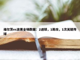 维尔茨vs波黑全场数据：2进球，1助攻，1次关键传球