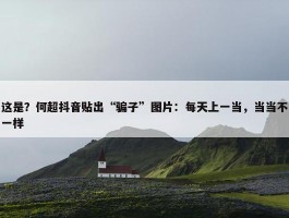 这是？何超抖音贴出“骗子”图片：每天上一当，当当不一样