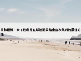 贝林厄姆：拿下胜利是在球迷面前结束这次集训的最佳方法