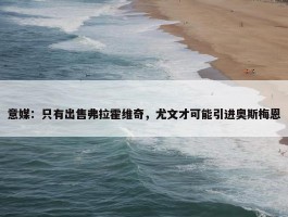 意媒：只有出售弗拉霍维奇，尤文才可能引进奥斯梅恩