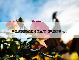 产品运营绩效汇报怎么写（产品运营kpi）