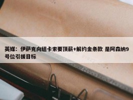 英媒：伊萨克向纽卡索要顶薪+解约金条款 是阿森纳9号位引援目标