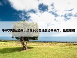 千呼万唤始出来，坦克300柴油版终于来了，性能更强