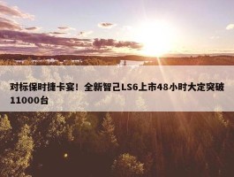 对标保时捷卡宴！全新智己LS6上市48小时大定突破11000台